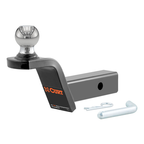 CURT Fusion Ball Mount with 2" Ball (2" Shank, 7,500 lbss., 2" Rise) Trailer Hitch Ball Mount