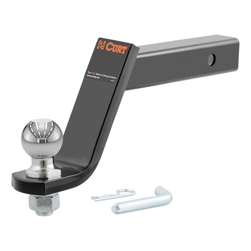 CURT Loaded Ball Mount with 2-5/16" Ball (2" Shank, 7,500 lbss., 6" Drop) Trailer Hitch Ball Mount