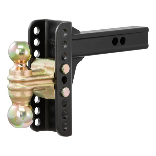 CURT Adjustable Channel Mount with Dual Ball (2" Shank, 14,000 lbss., 6" Drop) Trailer Hitch Ball Mount