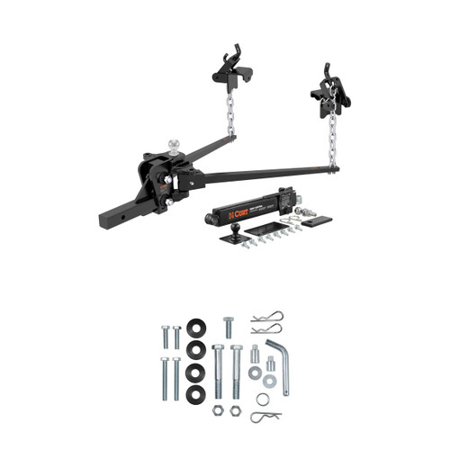 CURT (10-15K, 28-3/8") Short Trunnion Bar Weight Distribution Hitch with Sway Control