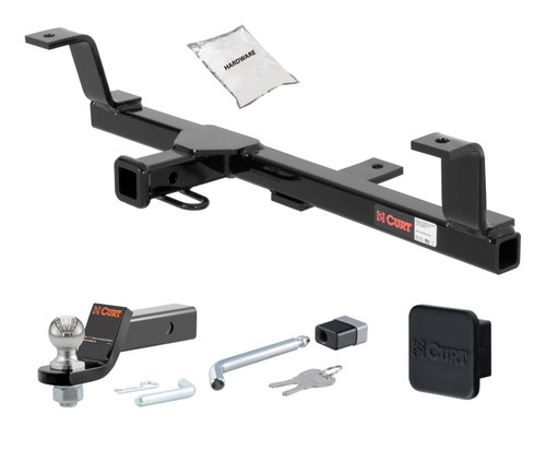 98 - 05 Volkswagen Passat Wagon, excluding 4MOTION 1.25in. CURT Trailer Hitch + Ball Mount + Cover + Lock Kit by CURT HWA2509