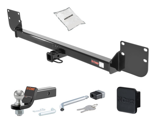 02 - 06 Mini Cooper 2-door hatchback, excluding 'S' model 1.25in. CURT Trailer Hitch + Ball Mount + Cover + Lock Kit by CURT HWA1965