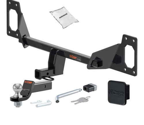 16 - 24 HONDA   Hatchback, excluding center exhaust 1.25in. CURT Trailer Hitch + Ball Mount + Cover + Lock Kit by CURT HWA1336