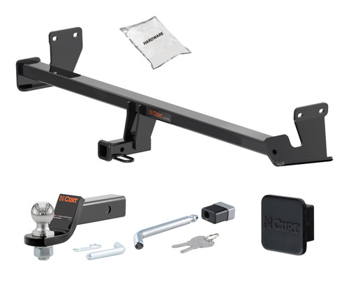 18 - 22 Hyundai Kona Excluding electric 1.25in. CURT Trailer Hitch + Ball Mount + Cover + Lock Kit by CURT HWA1428