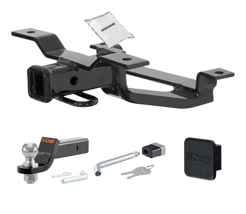 88 - 92 Mazda MX-6 -- 1.25in. CURT Trailer Hitch + Ball Mount + Cover + Lock Kit by CURT HWA1817