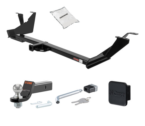 04 - 07 Dodge Caravan With Stow'n Go 1.25in. CURT Trailer Hitch + Ball Mount + Cover + Lock Kit by CURT HWA667