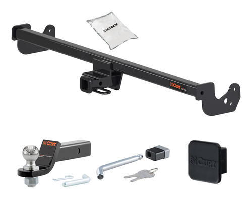 07 - 19 Toyota Yaris Hatchback 1.25in. CURT Trailer Hitch + Ball Mount + Cover + Lock Kit by CURT HWA2460