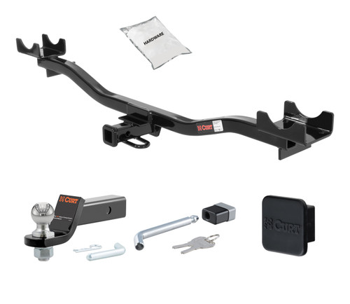 07 - 09 Mercedes-Benz E550 Sedan, excluding Sport 1.25in. CURT Trailer Hitch + Ball Mount + Cover + Lock Kit by CURT HWA1875