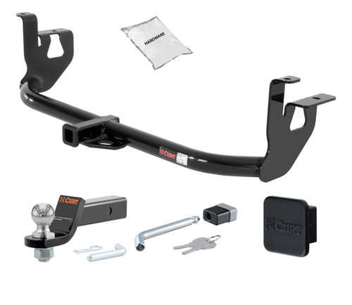 10 - 14 Volkswagen Golf Hatchback 1.25in. CURT Trailer Hitch + Ball Mount + Cover + Lock Kit by CURT HWA2479
