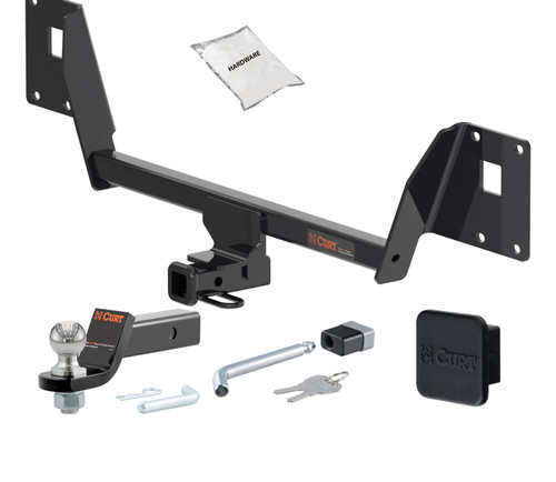 15 - 19 Volkswagen Golf R -- 1.25in. CURT Trailer Hitch + Ball Mount + Cover + Lock Kit by CURT HWA2488