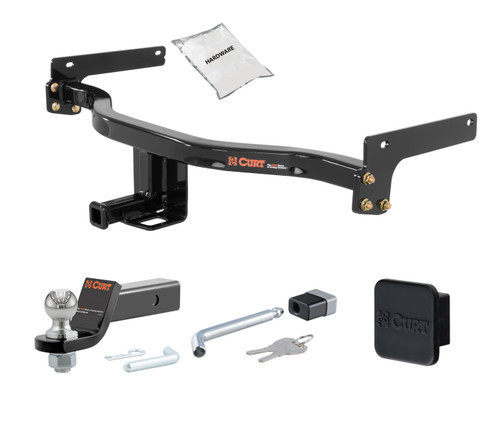 15 - 19 Lincoln MKC -- 1.25in. CURT Trailer Hitch + Ball Mount + Cover + Lock Kit by CURT HWA1735