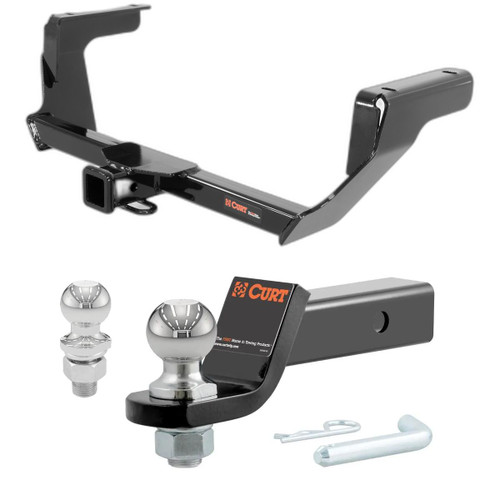 2013-2015 Subaru XV Crosstrek All CURT Class 3 Trailer Hitch, 2" Receiver + 2" Ball + 1-7/8" Ball Kit