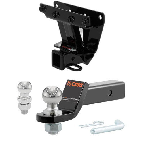 2005-2010 Jeep Grand Cherokee Excluding SRT8 CURT Class 3 Trailer Hitch, 2" Receiver + 2" Ball + 1-7/8" Ball Kit