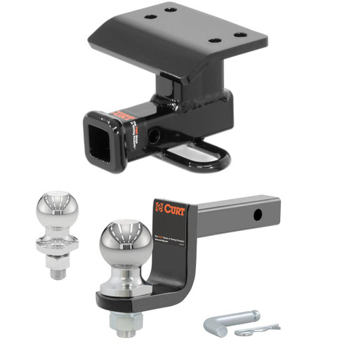 2009-2017 Volkswagen Tiguan All Class 2 Trailer Hitch, 1-1/4" Receiver + 2" Ball + 1-7/8" Ball Kit