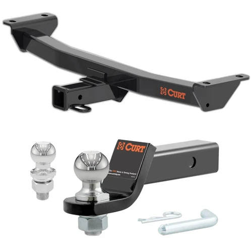 2024-2025 Ford Ranger All CURT Class 3 Trailer Hitch, 2" Receiver + 2" Ball + 1-7/8" Ball Kit