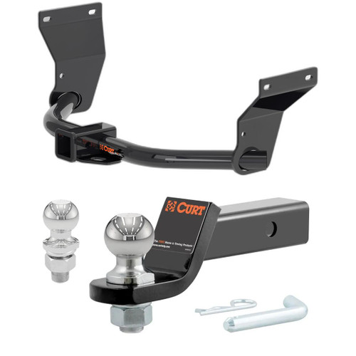 2019-2025 Acura RDX May interfere with liftgate kick sensor CURT Class 3 Trailer Hitch, 2" Receiver + 2" Ball + 1-7/8" Ball Kit