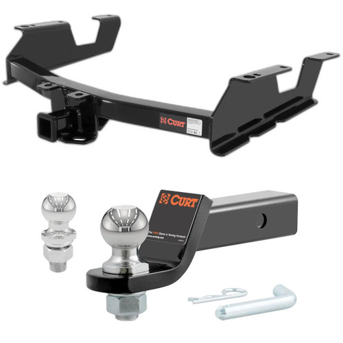 2011-2014 GMC Sierra 3500 HD 8' bed, excluding factory receiver, Tommy Gate lift or cab & chassis CURT Class 4 Hitch, 2" Receiver + 2" Ball + 1-7/8" Ball Kit
