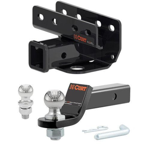 2021-2024 Ford Bronco Excluding factory receiver CURT Class 3 Trailer Hitch, 2" Receiver + 2" Ball + 1-7/8" Ball Kit