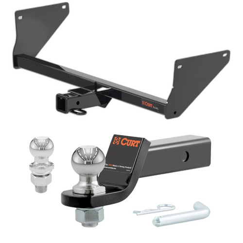 2019-2025 Toyota RAV4 All CURT Class 3 Trailer Hitch, 2" Receiver + 2" Ball + 1-7/8" Ball Kit