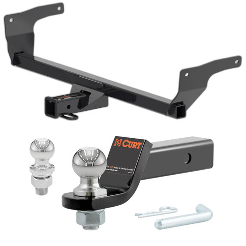 2021-2024 Toyota Venza All CURT Class 3 Trailer Hitch, 2" Receiver + 2" Ball + 1-7/8" Ball Kit