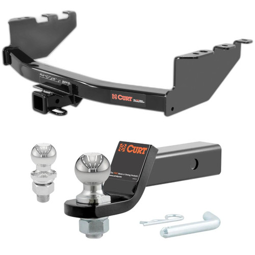 2014-2018 Chevrolet Silverado 1500 All CURT Class 4 Trailer Hitch, 2" Receiver + 2" Ball + 1-7/8" Ball Kit