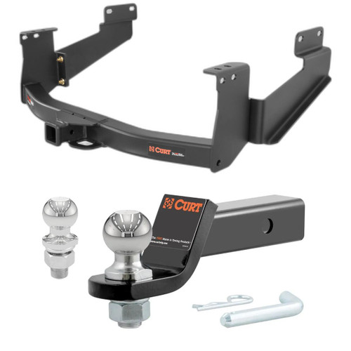 2007-2021 Toyota Tundra Excluding factory receiver Xtra Duty CURT Class 5 Trailer Hitch, 2" Receiver + 2" Ball + 1-7/8" Ball Kit