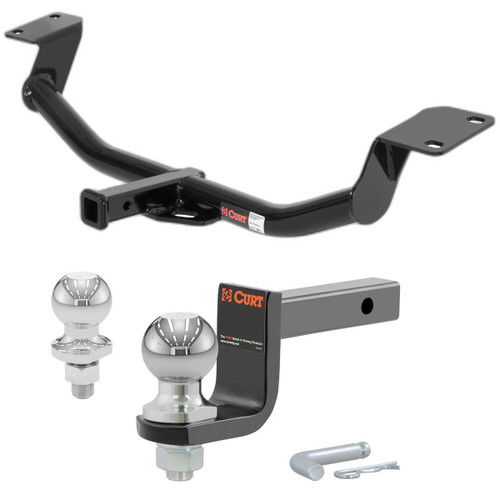 2003-2008 Toyota Matrix XR or XRS (No fascia trimming required) Class 2 Trailer Hitch, 1-1/4" Receiver + 2" Ball + 1-7/8" Ball Kit