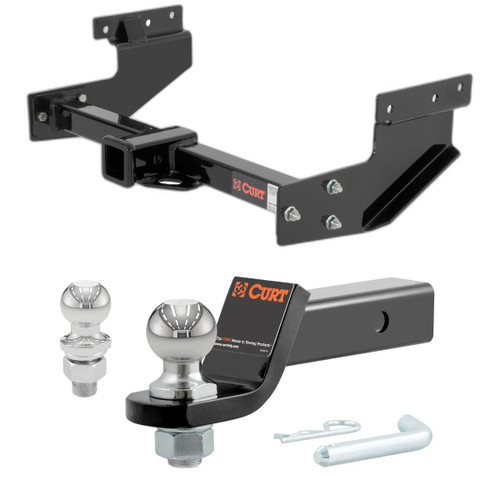 1999-2003 Volkswagen EuroVan All CURT Class 3 Trailer Hitch, 2" Receiver + 2" Ball + 1-7/8" Ball Kit