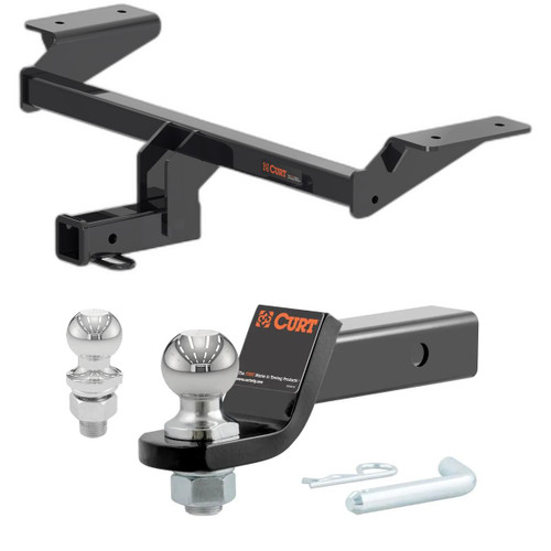 2021-2025 Ford Mustang Mach-E All CURT Class 3 Trailer Hitch, 2" Receiver + 2" Ball + 1-7/8" Ball Kit