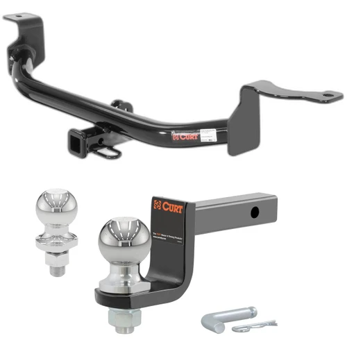 2011-2016 Honda CR-Z All Class 1 Trailer Hitch, 1-1/4" Receiver + 2" Ball + 1-7/8" Ball Kit