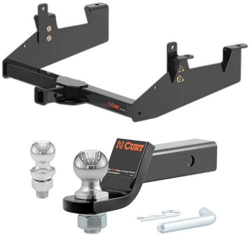 2020-2025 Chevrolet Silverado 2500 HD Excluding factory receiver CURT Class 4 Trailer Hitch, 2" Receiver + 2" Ball + 1-7/8" Ball Kit