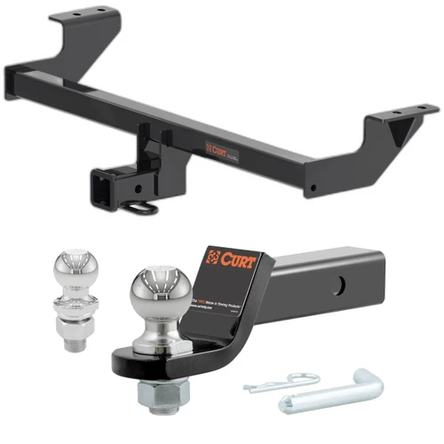 2022-2024 Volkswagen Taos All CURT Class 3 Trailer Hitch, 2" Receiver + 2" Ball + 1-7/8" Ball Kit