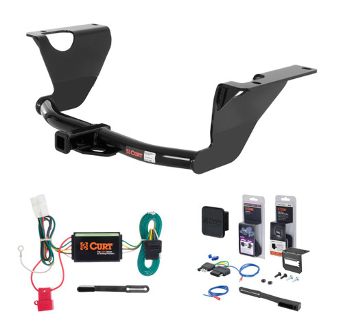 2010 - 2013 Subaru Outback Wagon Curt 1-1/4" Class 2 Trailer Tow Hitch + 5-Flat Wiring Kit Tow Boat/Utility Trailer with Surge Brakes 12290