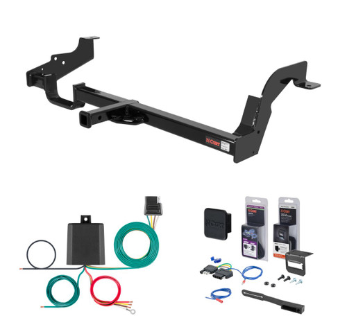 2000 - 2004 Subaru Legacy Wagon Curt 1-1/4" Class 2 Trailer Tow Hitch + 5-Flat Wiring Kit Tow Boat/Utility Trailer with Surge Brakes 12270