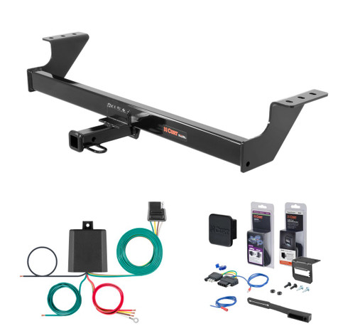 2017 - 2019 Mercedes-Benz E300 Curt 1-1/4" Class 1 Trailer Tow Hitch + 5-Flat Wiring Kit Tow Boat/Utility Trailer with Surge Brakes 11454