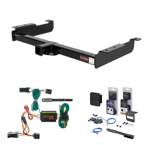 1996 - 1999 GMC Savana 1500 Curt 2" Class 4 Trailer Tow Hitch + 5-Flat Wiring Kit Tow Boat/Utility Trailer with Surge Brakes 14090