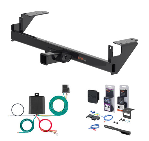 2021 - 2026 Mercedes-Benz GLA250 Curt 2" Class 3 Trailer Tow Hitch + 5-Flat Wiring Kit Tow Boat/Utility Trailer with Surge Brakes 13490