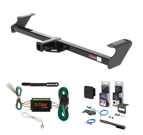 1989 - 1998 Suzuki Sidekick Excluding Sport Curt 1-1/4" Class 1 Trailer Tow Hitch + 5-Flat Wiring Kit Tow Boat/Utility Trailer with Surge Brakes 11128