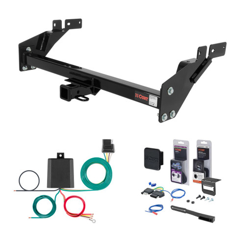 1987 - 1991 Toyota 4Runner Curt 2" Class 3 Trailer Tow Hitch + 5-Flat Wiring Kit Tow Boat/Utility Trailer with Surge Brakes 13024