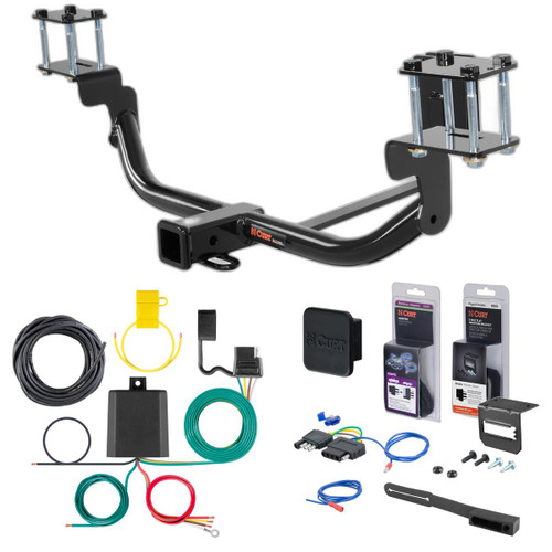 13 - 15 Mercedes-Benz GLK350 Curt 2" Class 3 Trailer Tow Hitch + 5-Flat Wiring Kit Tow Boat/Utility Trailer with Surge Brakes 13177