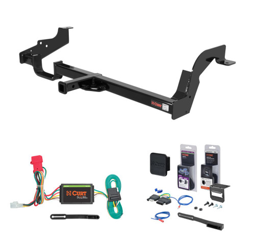 2000 - 2004 Subaru Outback Wagon Curt 1-1/4" Class 2 Trailer Tow Hitch + 5-Flat Wiring Kit Tow Boat/Utility Trailer with Surge Brakes 12270