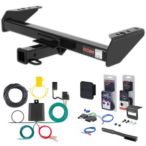 85 - 87 GMC K2500 Cab & chassis Curt 2" Class 4 Trailer Tow Hitch + 5-Flat Wiring Kit Tow Boat/Utility Trailer with Surge Brakes 14082