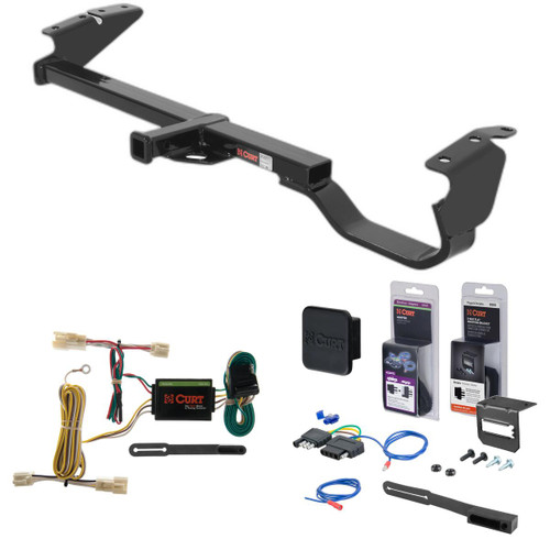 97 - 01 Toyota Camry Curt 1-1/4" Class 2 Trailer Tow Hitch + 5-Flat Wiring Kit Tow Boat/Utility Trailer with Surge Brakes 12339