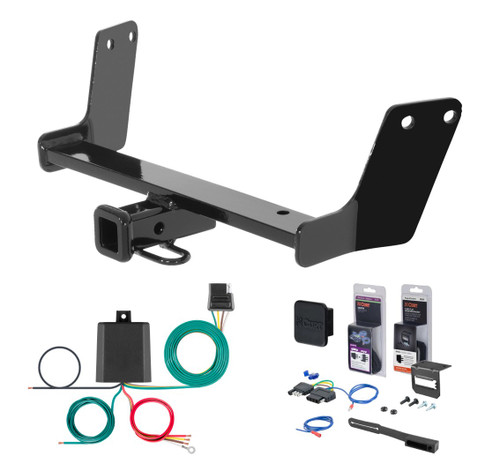 2002 - 2008 Audi A4 Sedan Curt 1-1/4" Class 1 Trailer Tow Hitch + 5-Flat Wiring Kit Tow Boat/Utility Trailer with Surge Brakes 11164