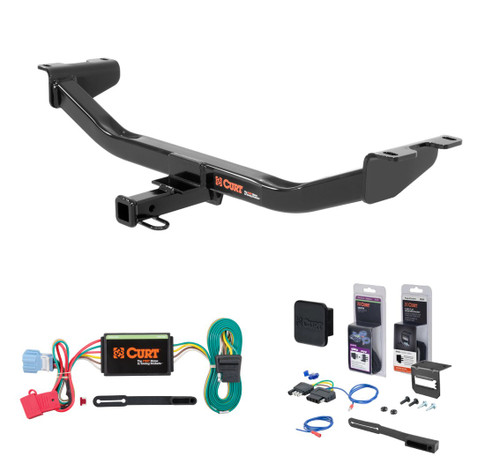 2013 - 2018 Acura RDX Curt 1-1/4" Class 2 Trailer Tow Hitch + 5-Flat Wiring Kit Tow Boat/Utility Trailer with Surge Brakes 12083