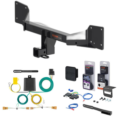 13 - 17 Audi Q5 Curt 2" Class 3 Trailer Tow Hitch + 5-Flat Wiring Kit Tow Boat/Utility Trailer with Surge Brakes 13499