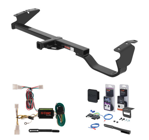 2002 - 2006 Toyota Camry Curt 1-1/4" Class 2 Trailer Tow Hitch + 5-Flat Wiring Kit Tow Boat/Utility Trailer with Surge Brakes 12339