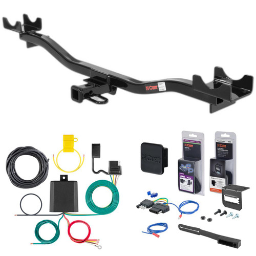 03 - 06 Mercedes-Benz E500 Sedan Curt 1-1/4" Class 1 Trailer Tow Hitch + 5-Flat Wiring Kit Tow Boat/Utility Trailer with Surge Brakes 11701