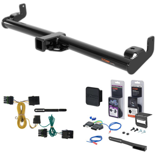 1997 Jeep Wrangler TJ Curt 2" Class 3 Trailer Tow Hitch + 5-Flat Wiring Kit Tow Boat/Utility Trailer with Surge Brakes 13430