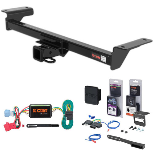 07 - 09 Acura RDX  Curt 2" Class 3 Trailer Tow Hitch + 5-Flat Wiring Kit Tow Boat/Utility Trailer with Surge Brakes 13536